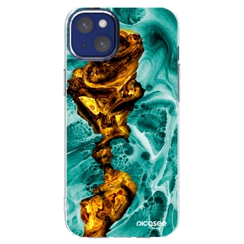 Picasee silikonový průhledný obal pro Apple iPhone 14 Plus - Goldsky