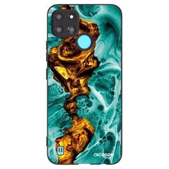 Picasee silikonový černý obal pro Realme C21Y - Goldsky