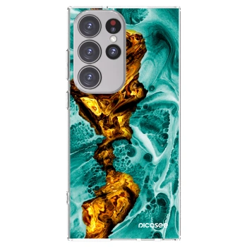 Picasee silikonový průhledný obal pro Samsung Galaxy S23 Ultra 5G - Goldsky