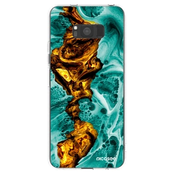 Picasee silikonový průhledný obal pro Samsung Galaxy S8 G950F - Goldsky