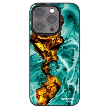 Picasee silikonový černý obal pro Apple iPhone 15 Pro - Goldsky