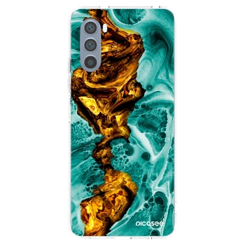 Picasee silikonový průhledný obal pro Motorola Moto G62 - Goldsky