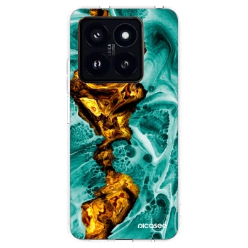 Picasee silikonový průhledný obal pro Xiaomi 14 Pro - Goldsky