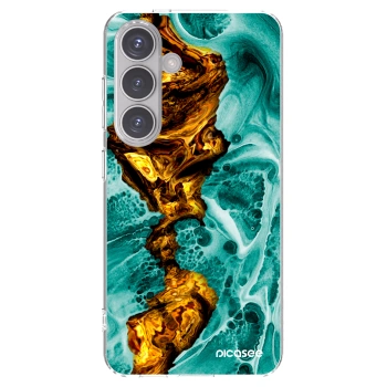 Picasee silikonový průhledný obal pro Samsung Galaxy S24 S921B 5G - Goldsky