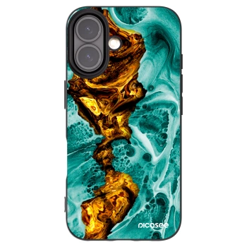 Picasee silikonový černý obal pro Apple iPhone 16 - Goldsky
