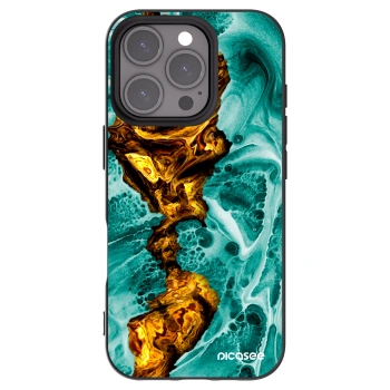 Picasee silikonový černý obal pro Apple iPhone 16 Pro - Goldsky
