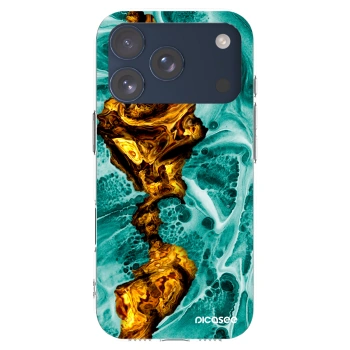 Picasee silikonový průhledný obal pro Apple iPhone 17 Pro - Goldsky