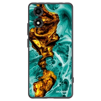 Picasee silikonový černý obal pro Motorola Moto E14 - Goldsky