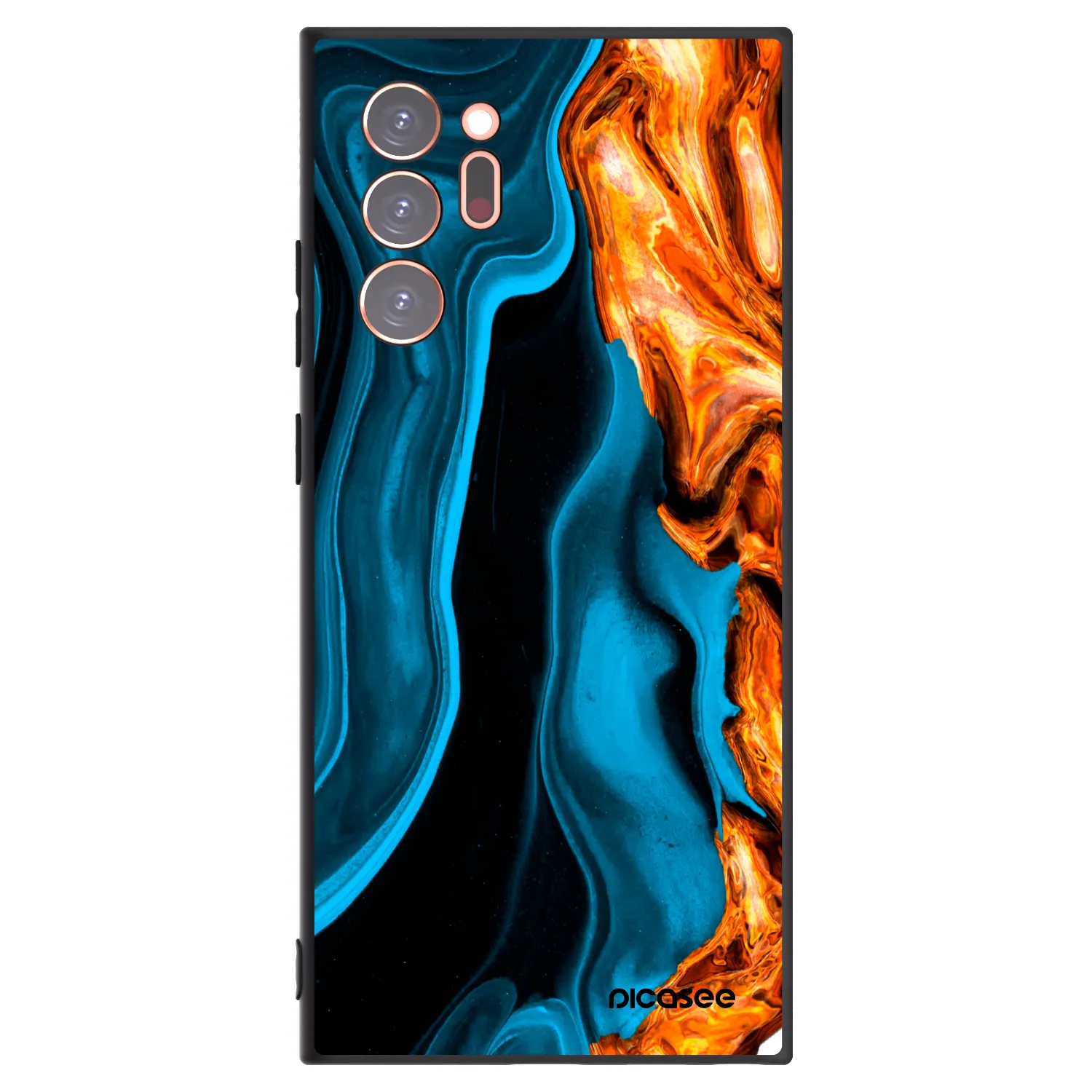 Picasee silikonový černý obal pro Samsung Galaxy Note 20 Ultra - Gold blue