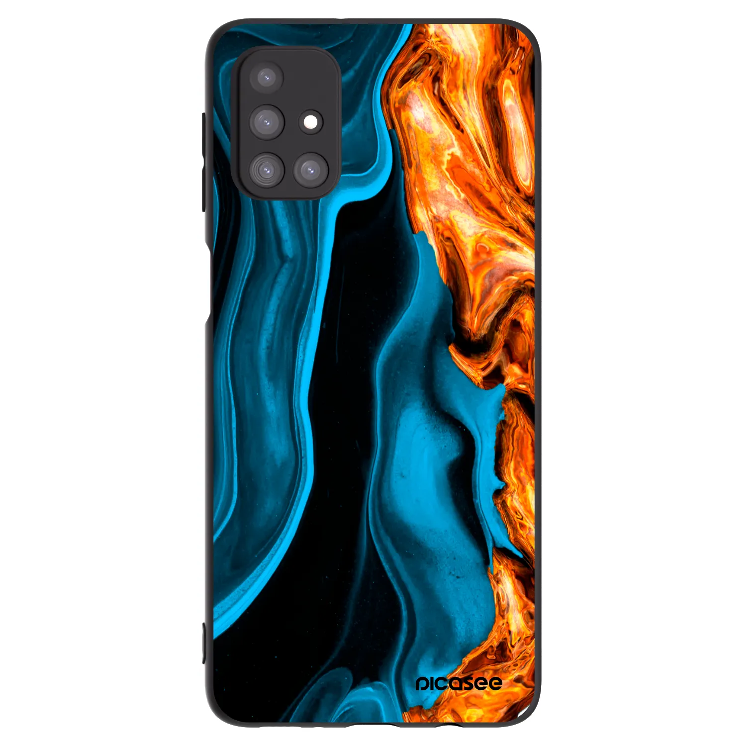 Picasee silikonový černý obal pro Samsung Galaxy M31s - Gold blue