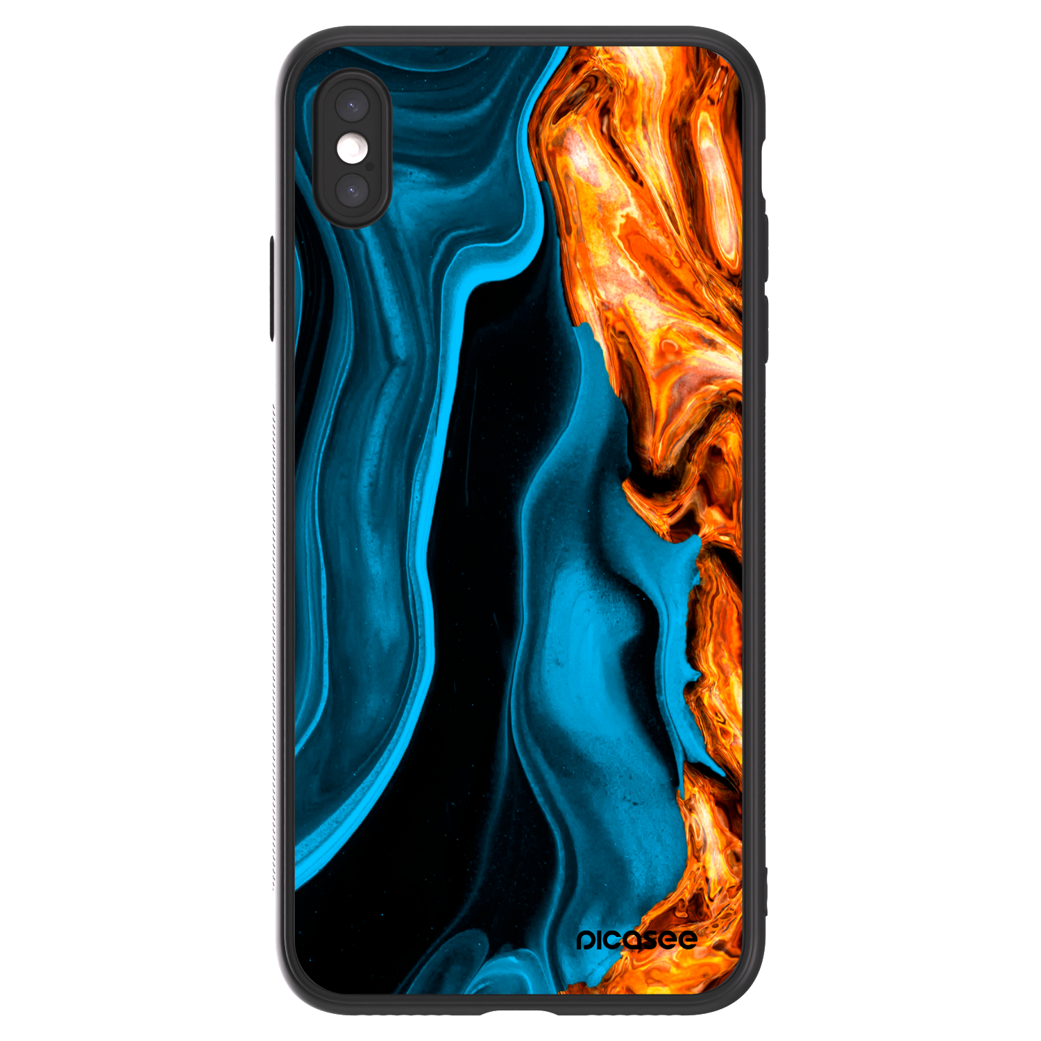Picasee ULTIMATE CASE pro Apple iPhone XS Max - Gold blue