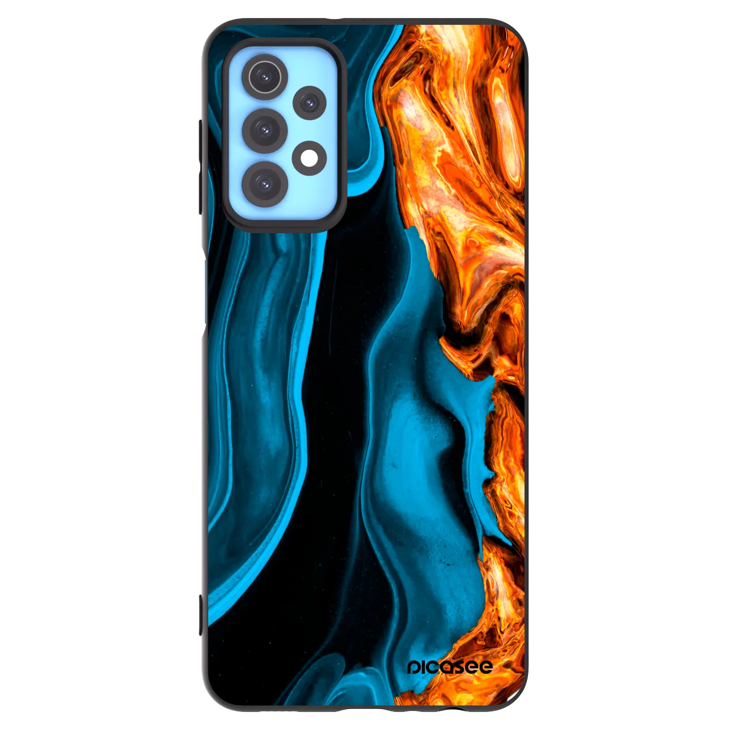 Picasee silikonový černý obal pro Samsung Galaxy A32 4G SM-A325F - Gold blue