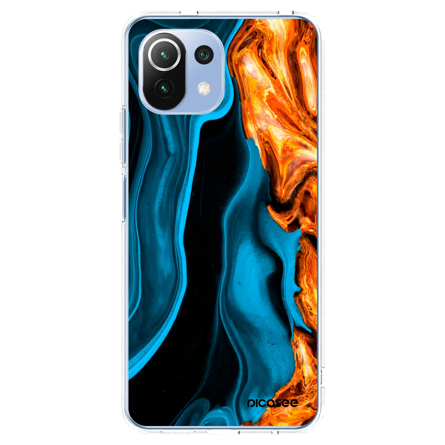Picasee silikonový průhledný obal pro Xiaomi 11 Lite 5G NE - Gold blue