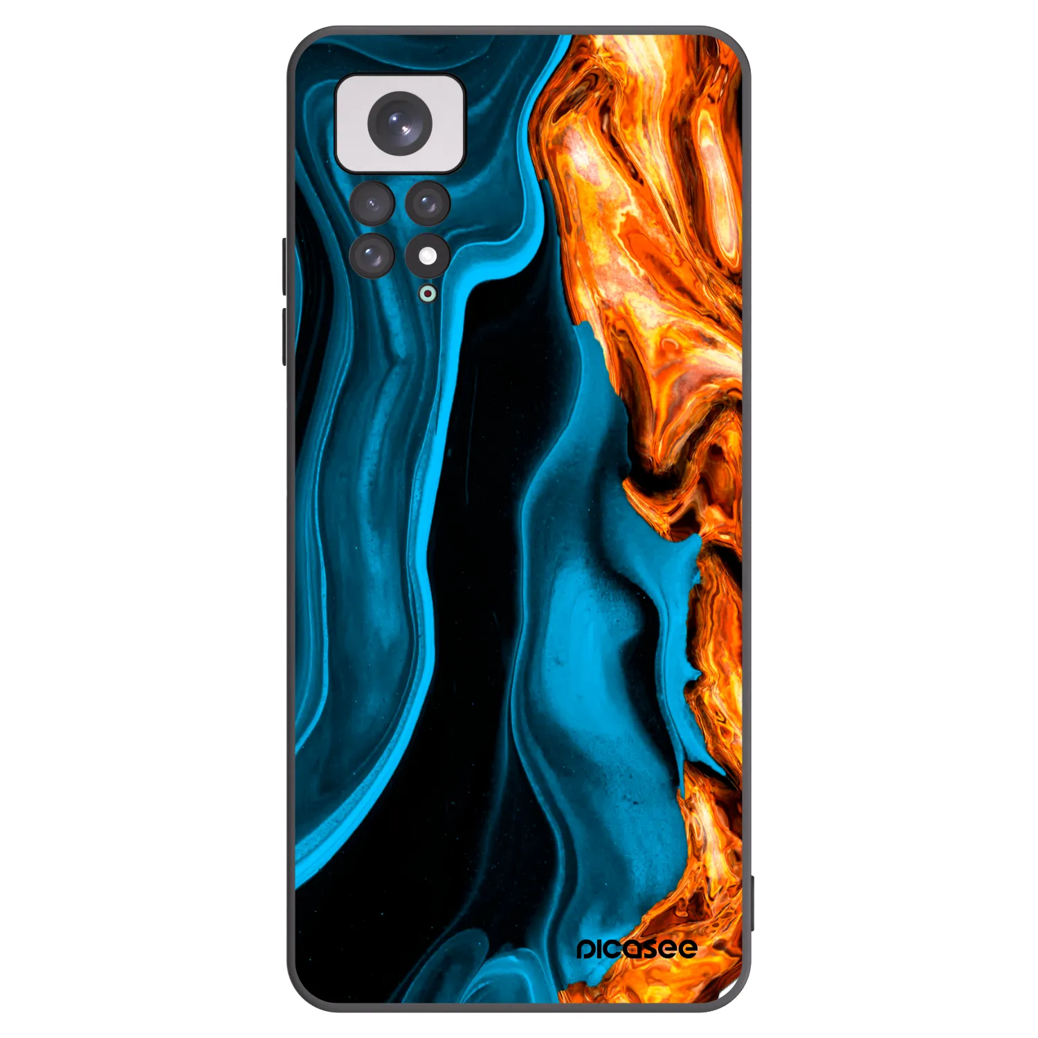 Picasee silikonový černý obal pro Xiaomi Redmi Note 11 - Gold blue