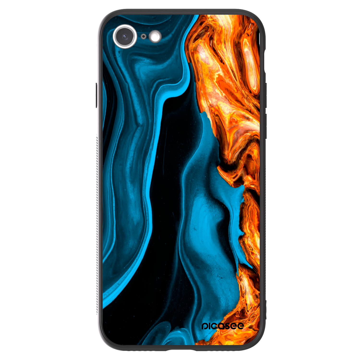 Picasee ULTIMATE CASE pro Apple iPhone SE 2022 - Gold blue