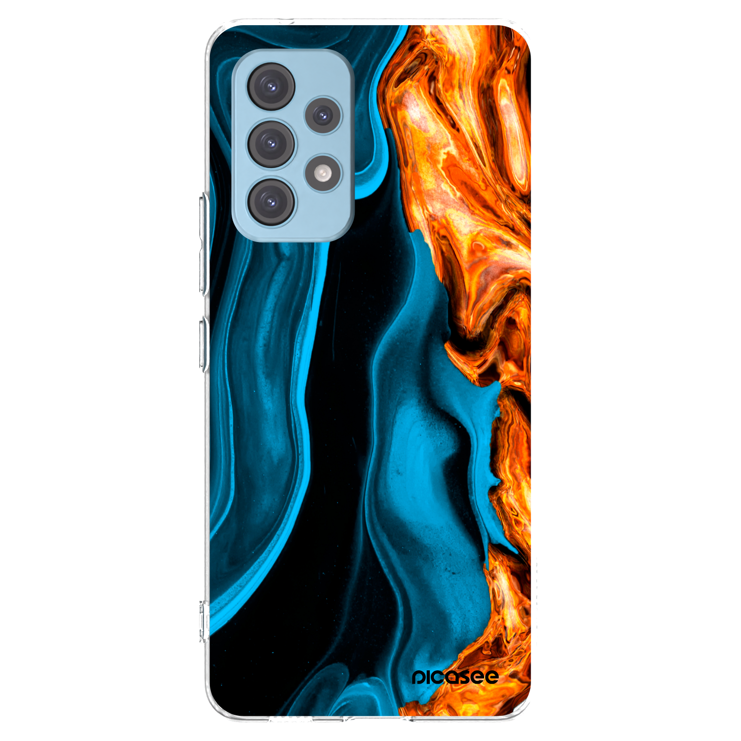 Picasee silikonový průhledný obal pro Samsung Galaxy A53 5G A536 - Gold blue