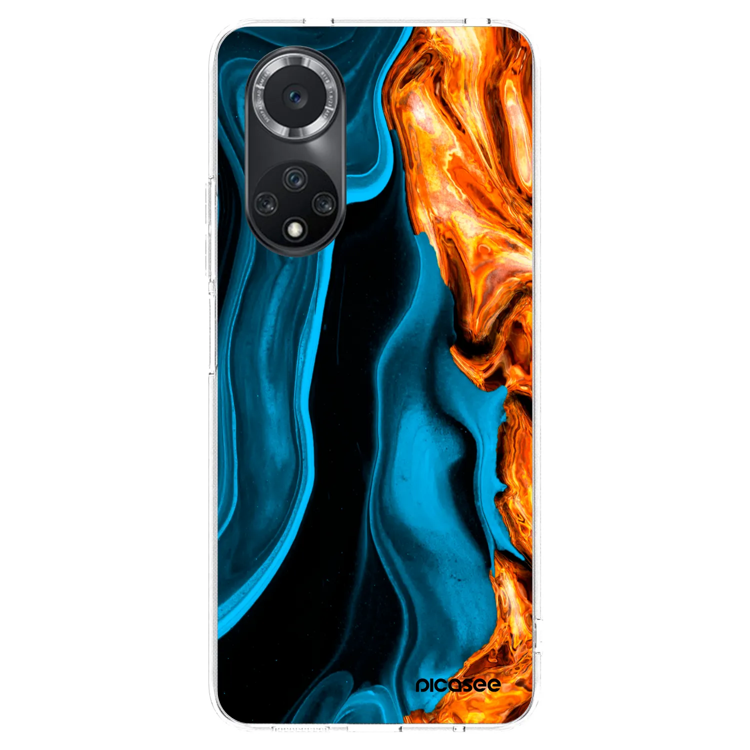 Picasee silikonový průhledný obal pro Huawei Nova 9 SE - Gold blue