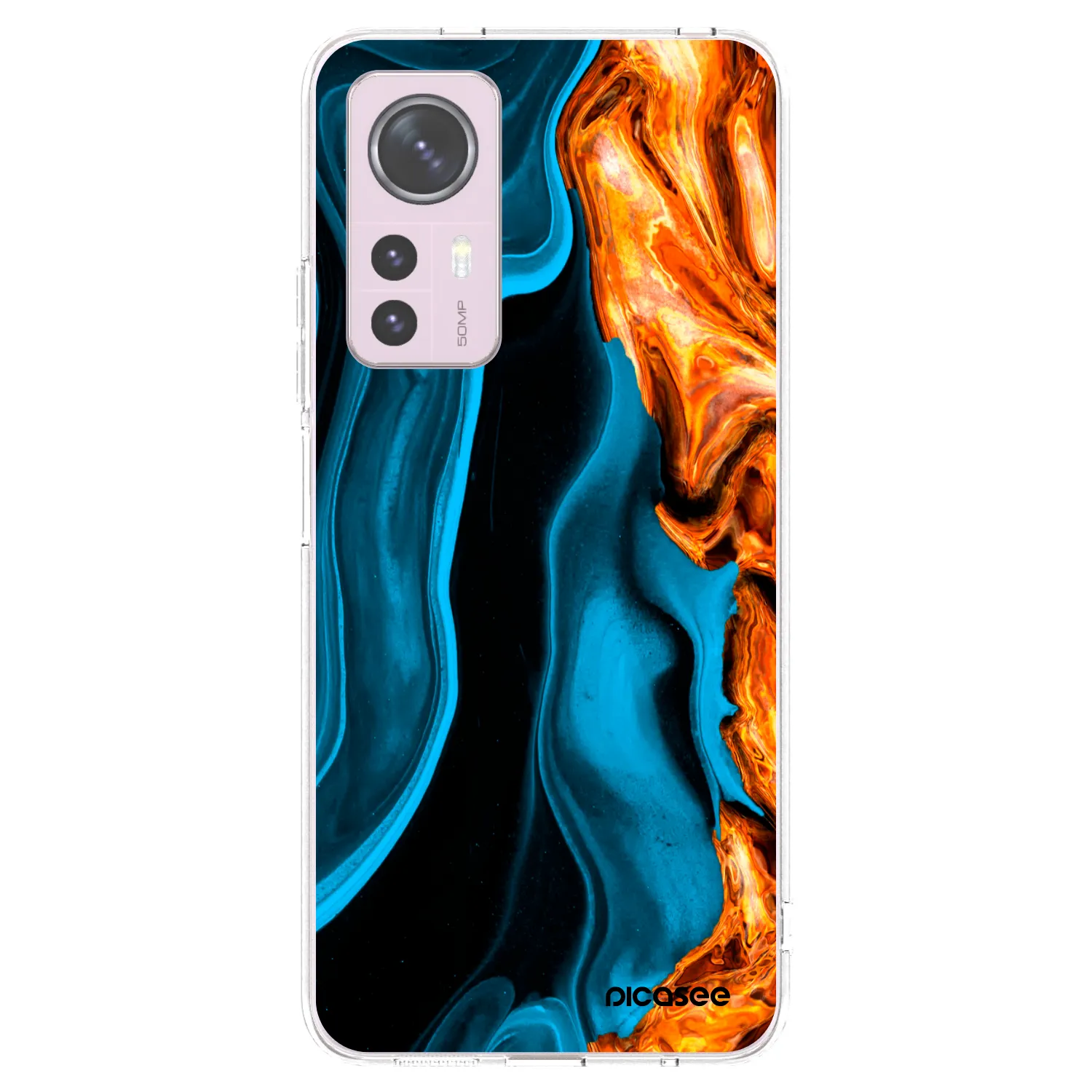Picasee silikonový průhledný obal pro Xiaomi 12 - Gold blue