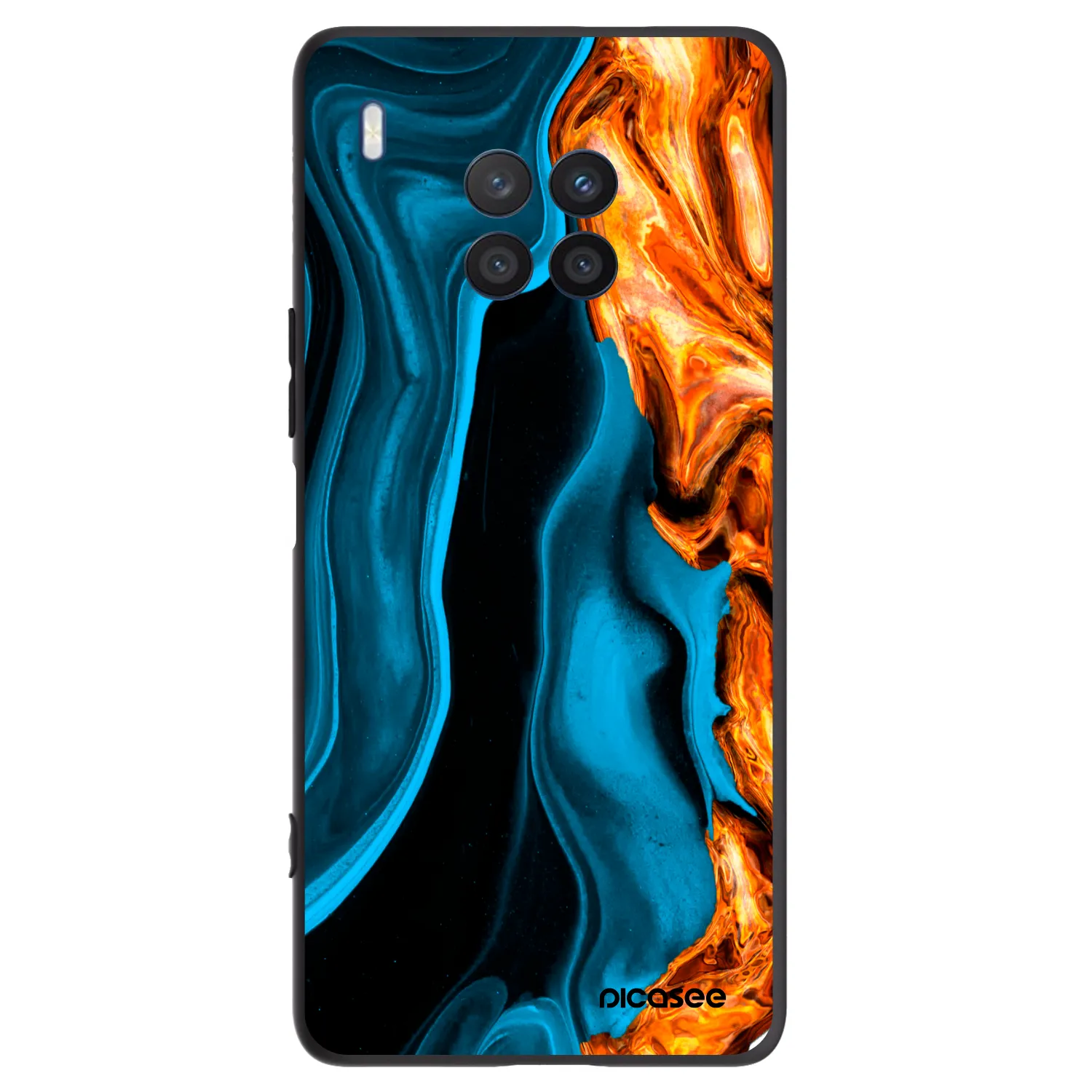 Picasee silikonový černý obal pro Honor 50 Lite - Gold blue
