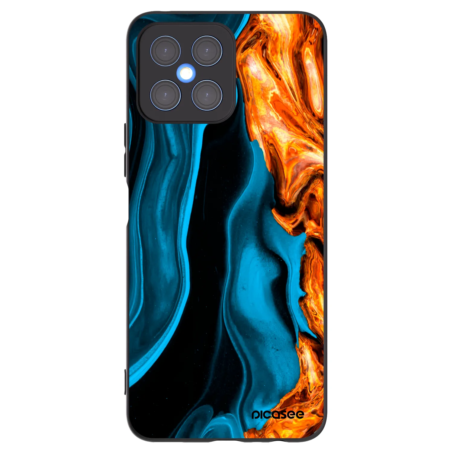 Picasee silikonový černý obal pro Honor X8 4G - Gold blue