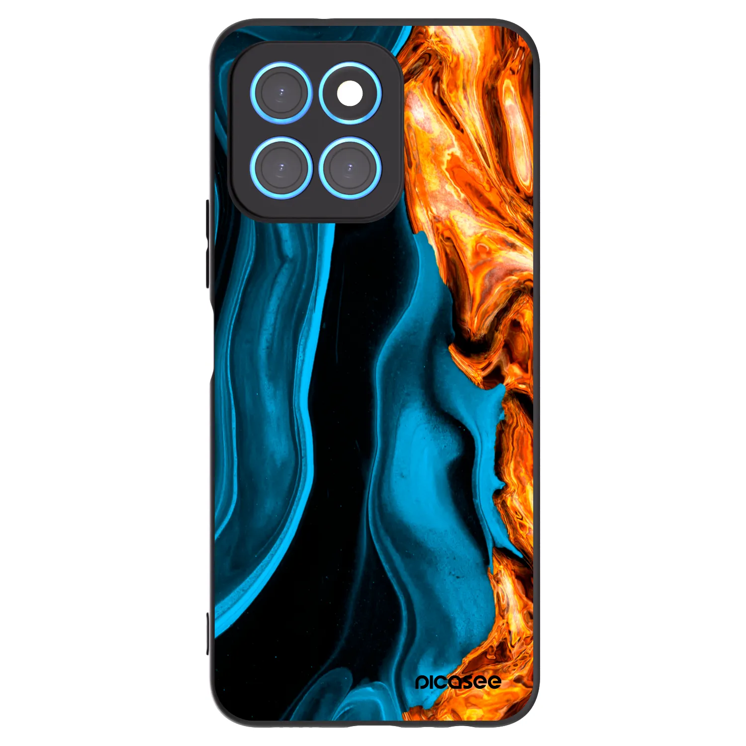 Picasee silikonový černý obal pro Honor X6 - Gold blue