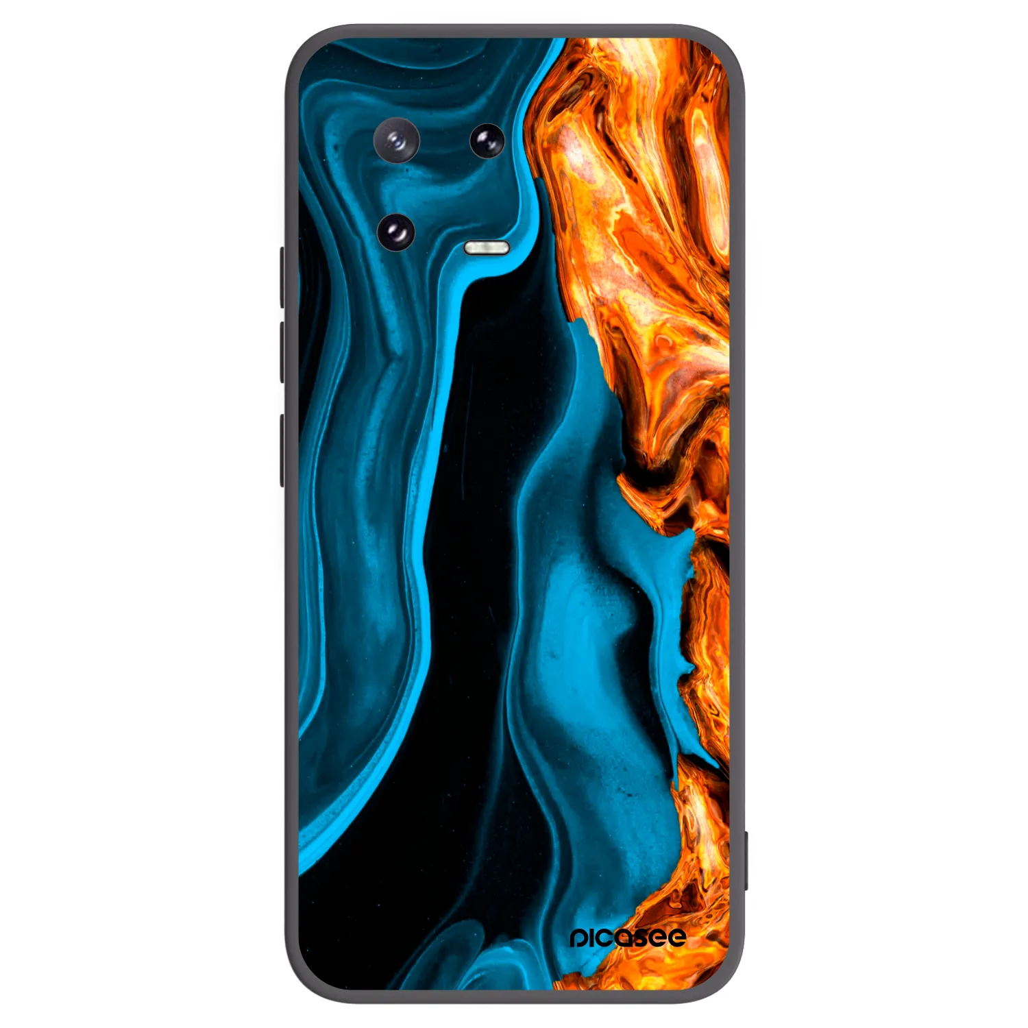 Picasee silikonový černý obal pro Xiaomi 13 Pro - Gold blue