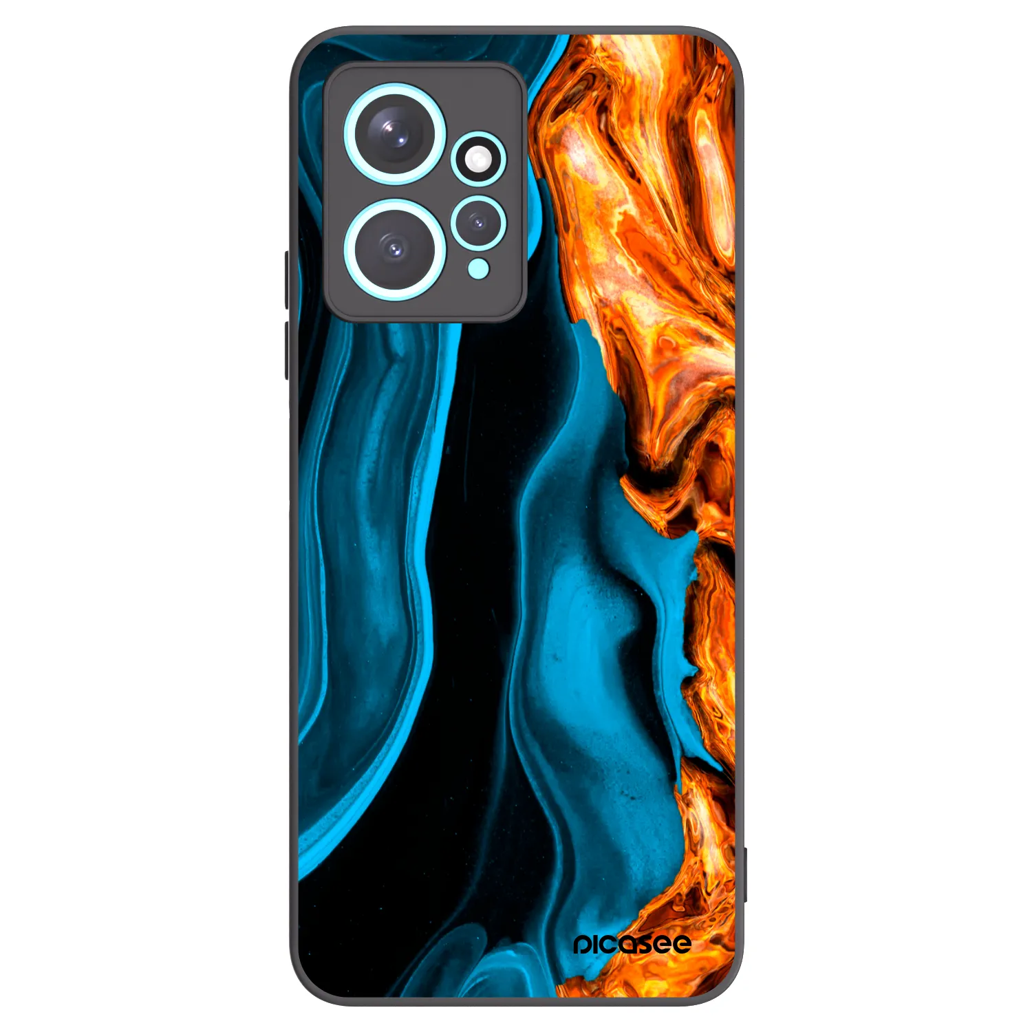 Picasee silikonový černý obal pro Xiaomi Redmi Note 12 4G - Gold blue