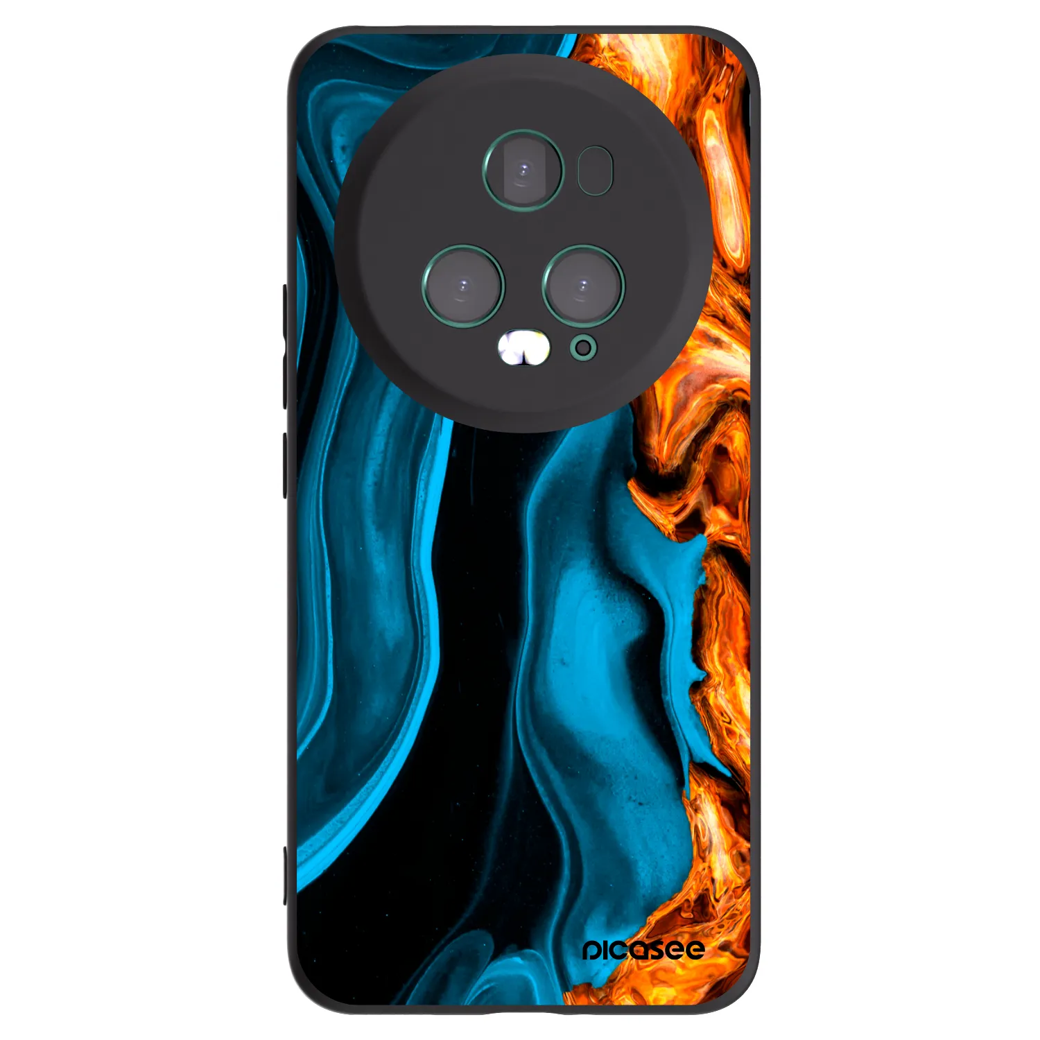 Picasee silikonový černý obal pro Honor Magic5 Pro - Gold blue