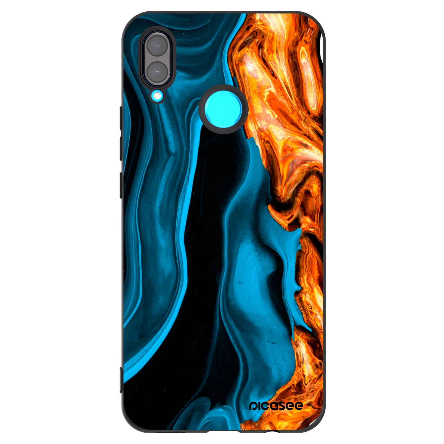 Picasee silikonový černý obal pro Huawei Nova 3i - Gold blue