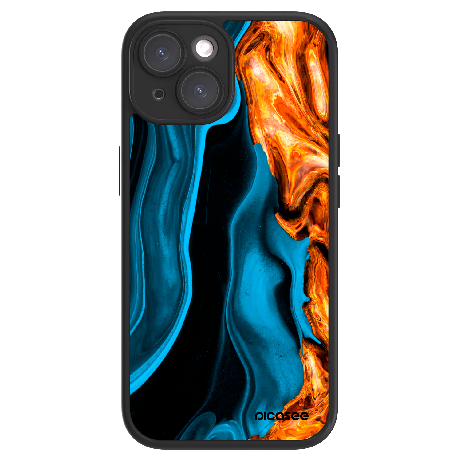 Picasee ULTIMATE CASE pro Apple iPhone 15 - Gold blue