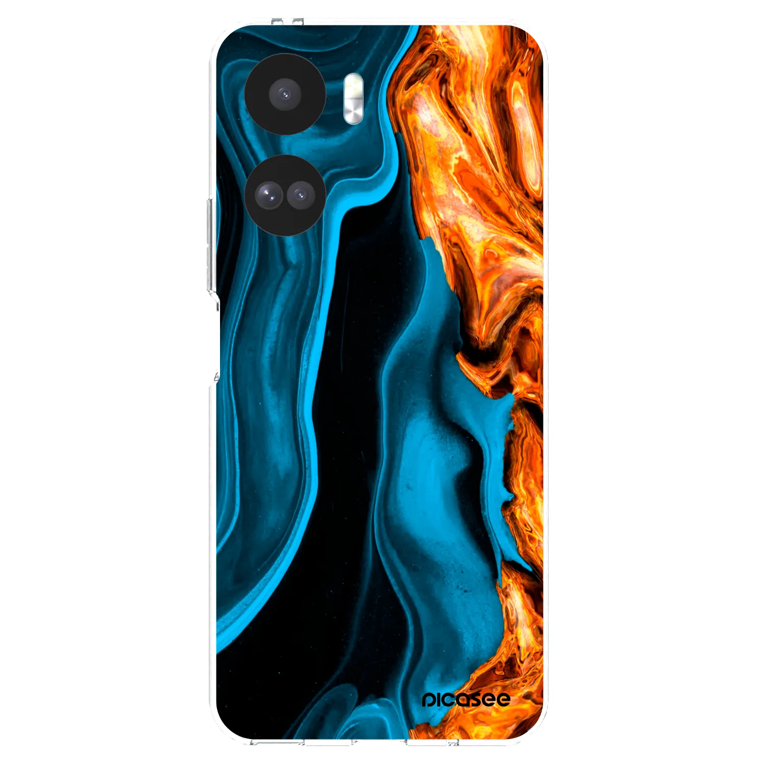 Picasee silikonový průhledný obal pro Honor 90 Lite 5G - Gold blue