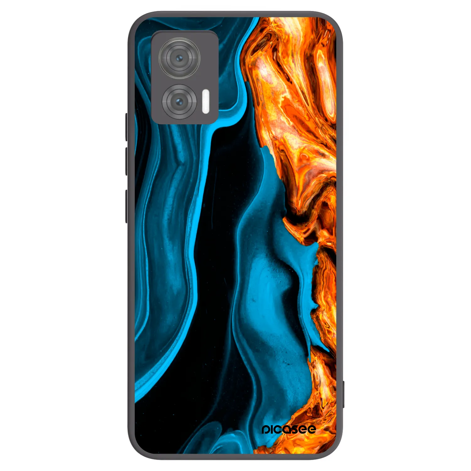 Picasee silikonový černý obal pro Motorola Edge 30 Neo - Gold blue