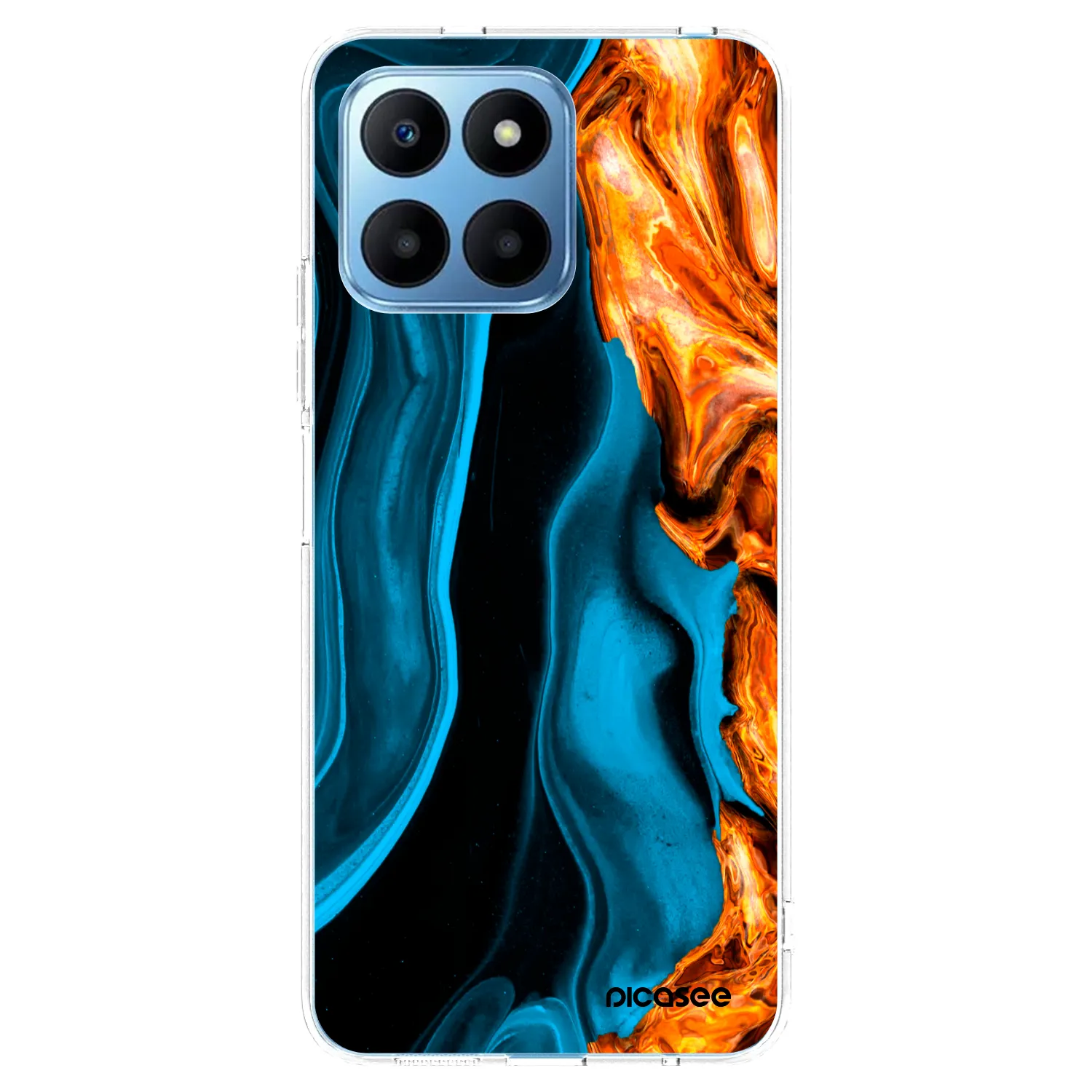 Picasee silikonový průhledný obal pro Honor 70 Lite - Gold blue