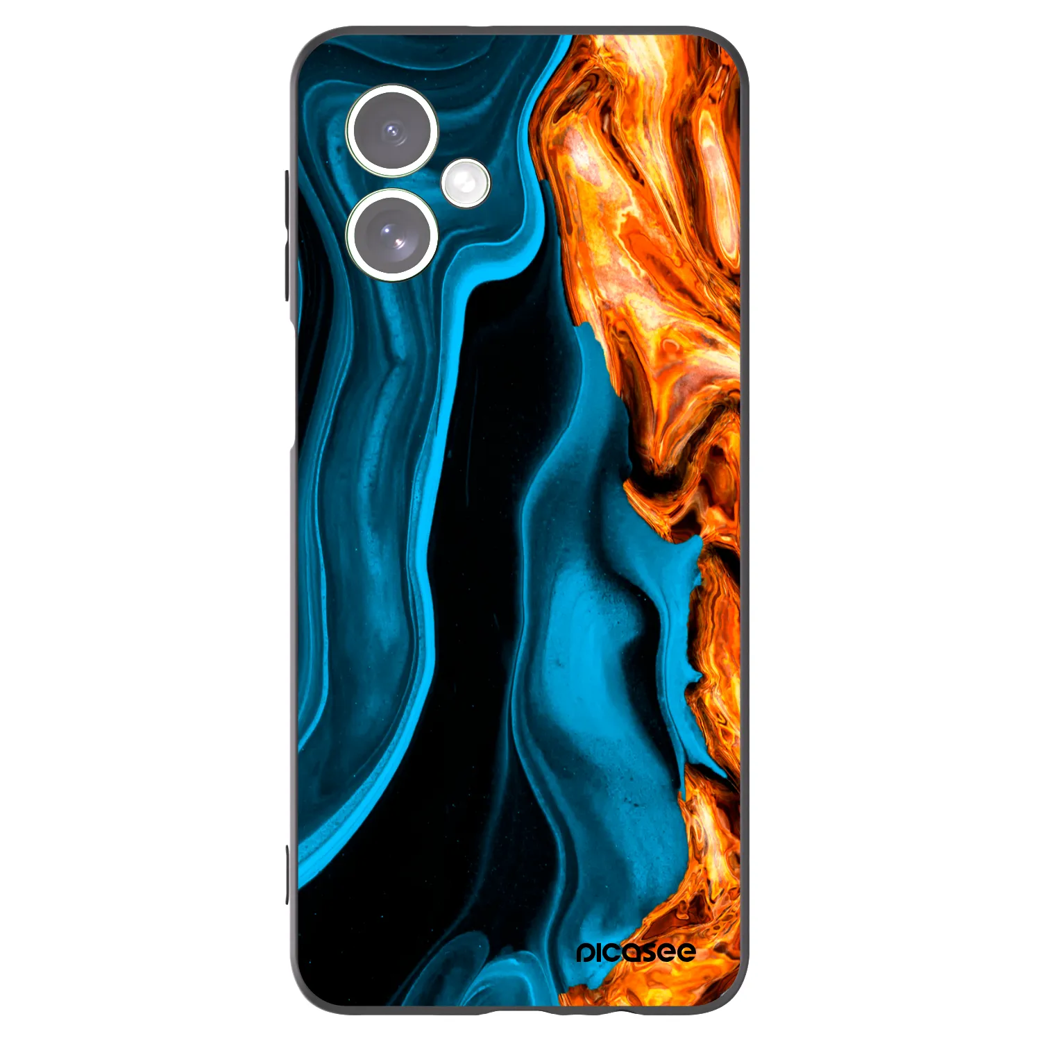 Picasee silikonový černý obal pro Motorola Moto G54 5G - Gold blue