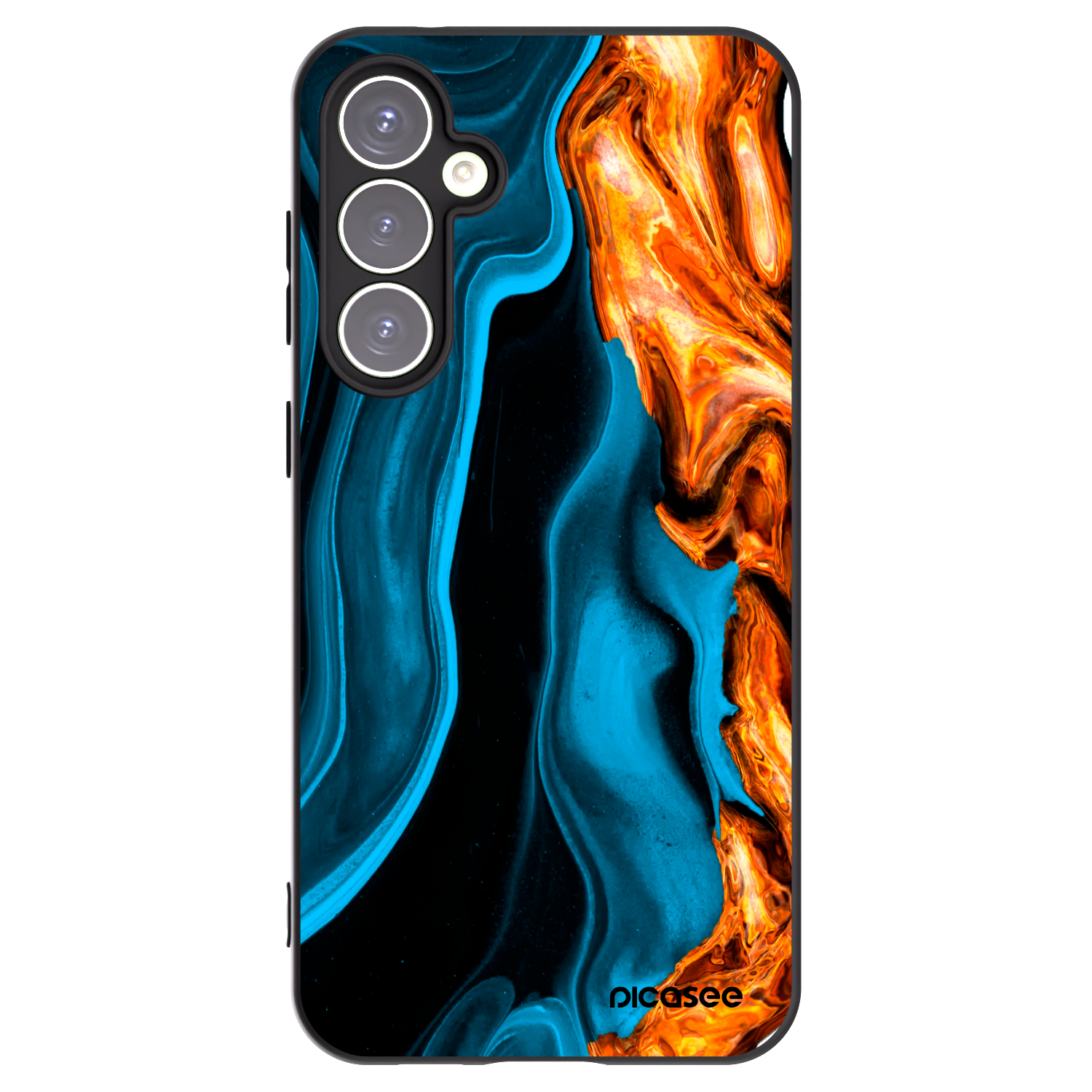 Picasee silikonový černý obal pro Samsung Galaxy S23 FE S711B - Gold blue