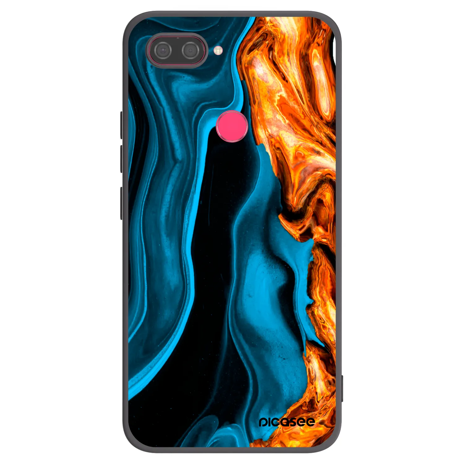 Picasee silikonový černý obal pro Xiaomi Mi 8 Lite - Gold blue