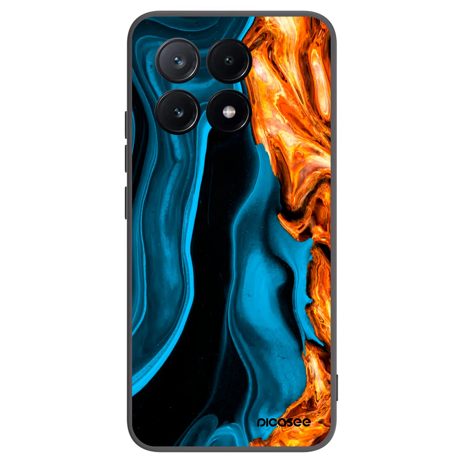 Picasee silikonový černý obal pro Xiaomi Poco X6 Pro - Gold blue