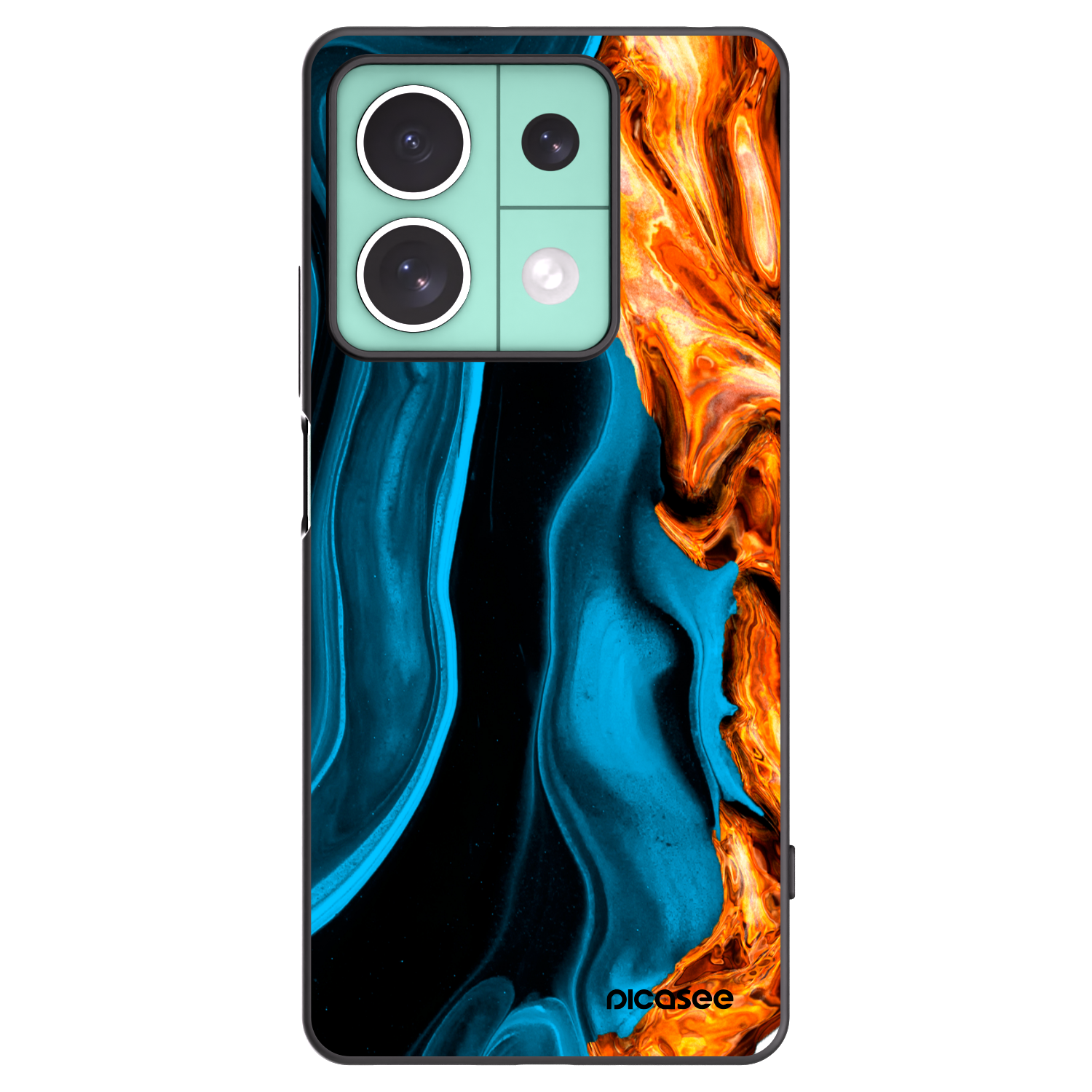 Picasee silikonový černý obal pro Xiaomi Redmi Note 13 5G - Gold blue