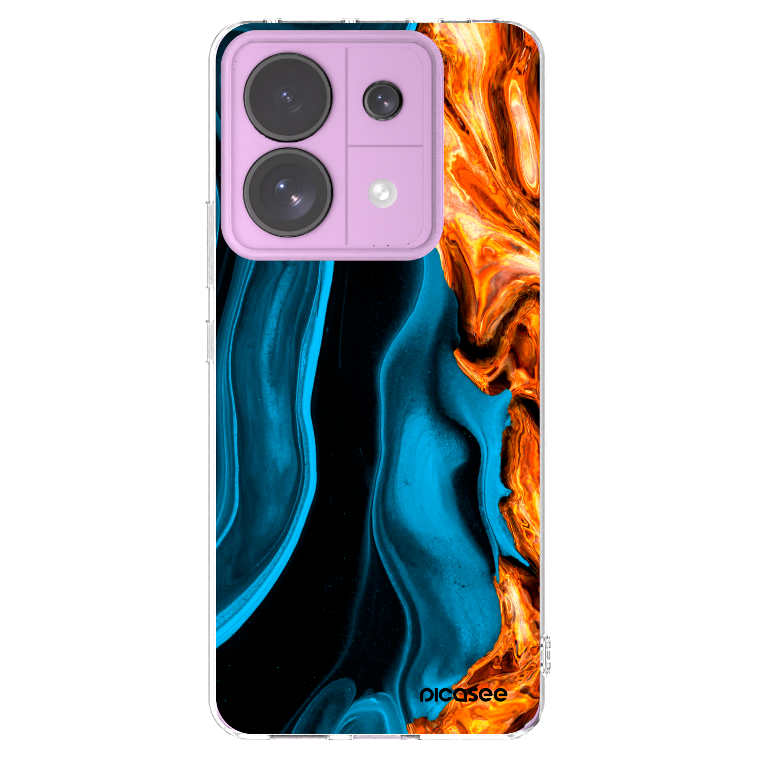 Picasee silikonový průhledný obal pro Xiaomi Redmi Note 13 Pro 5G - Gold blue