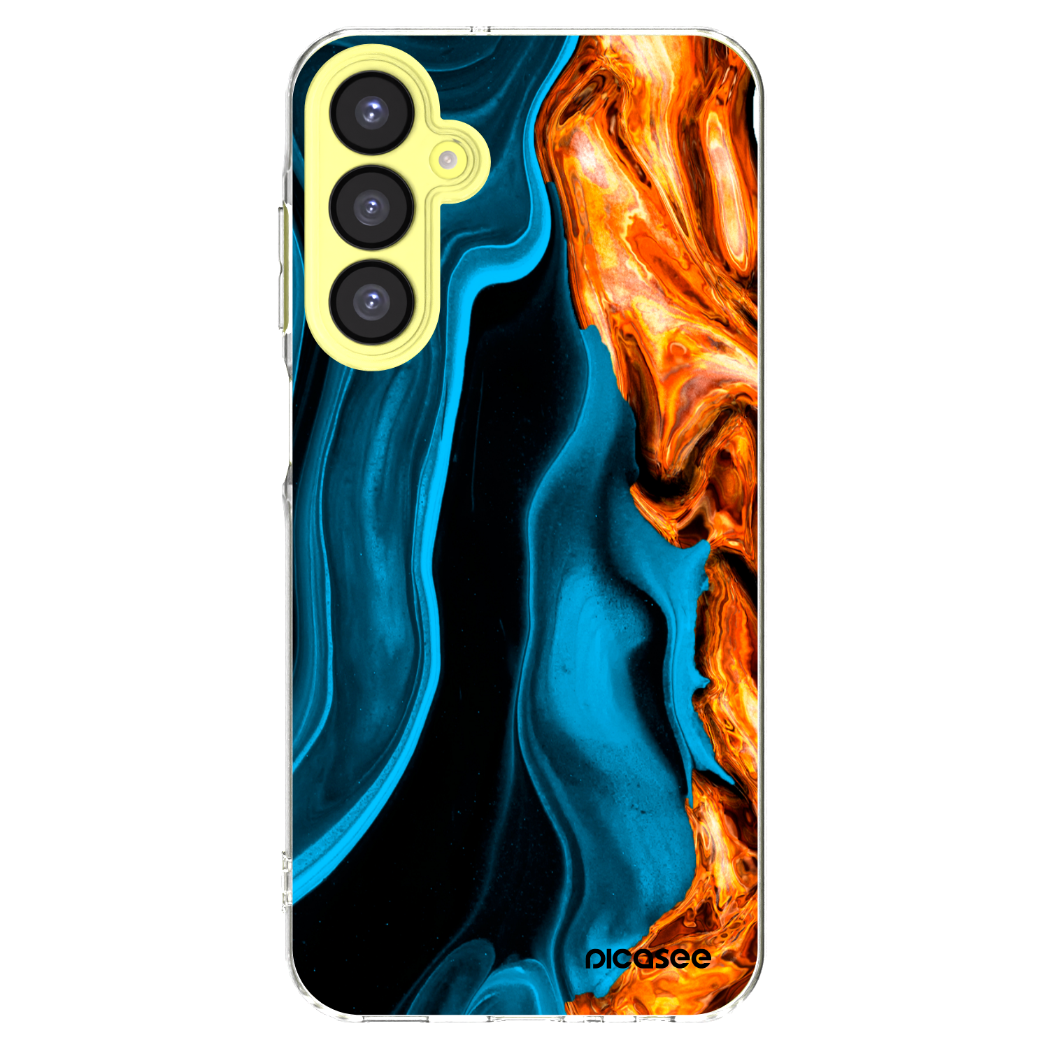 Picasee silikonový průhledný obal pro Samsung Galaxy A25 A256B 5G - Gold blue