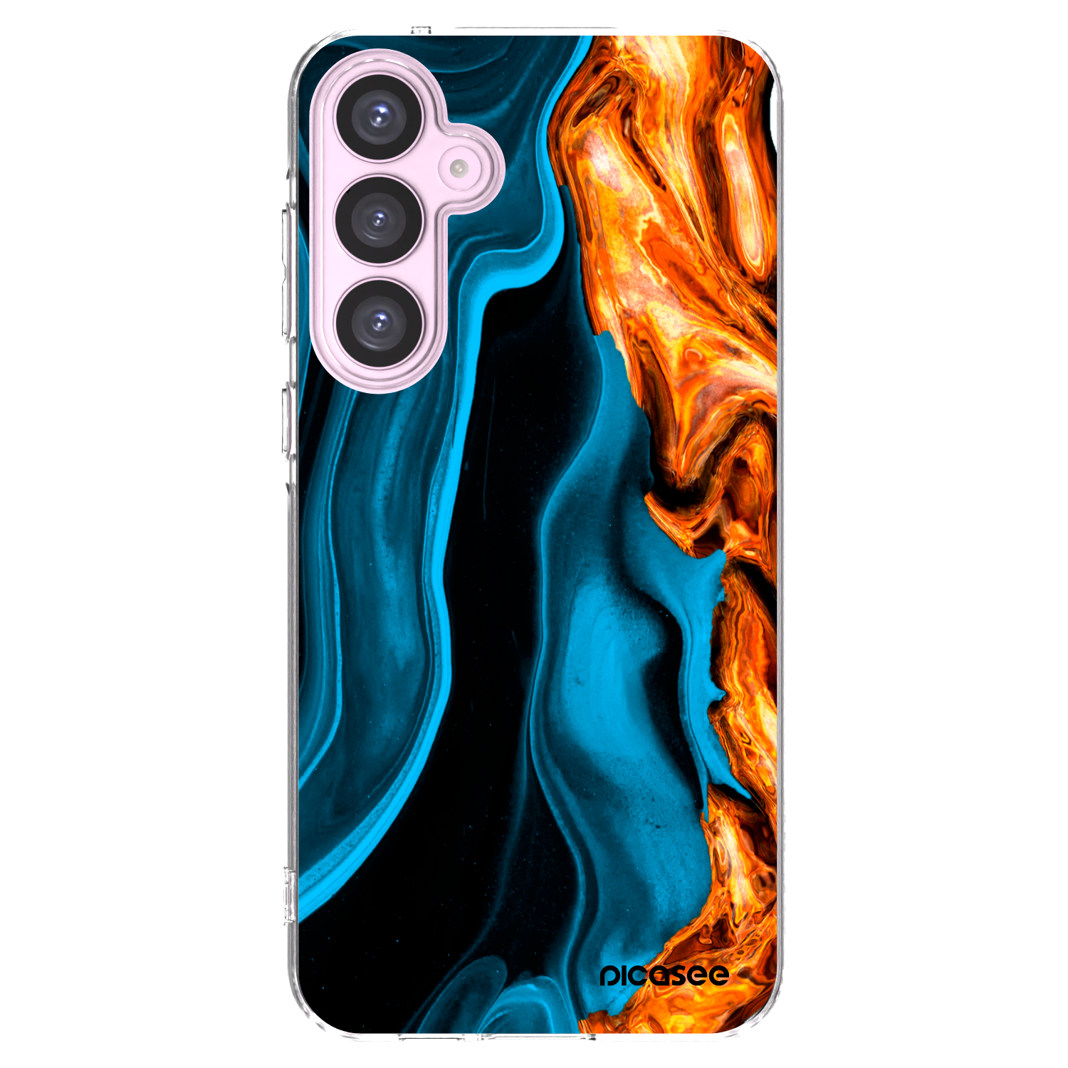 Picasee silikonový průhledný obal pro Samsung Galaxy A55 5G A556B - Gold blue