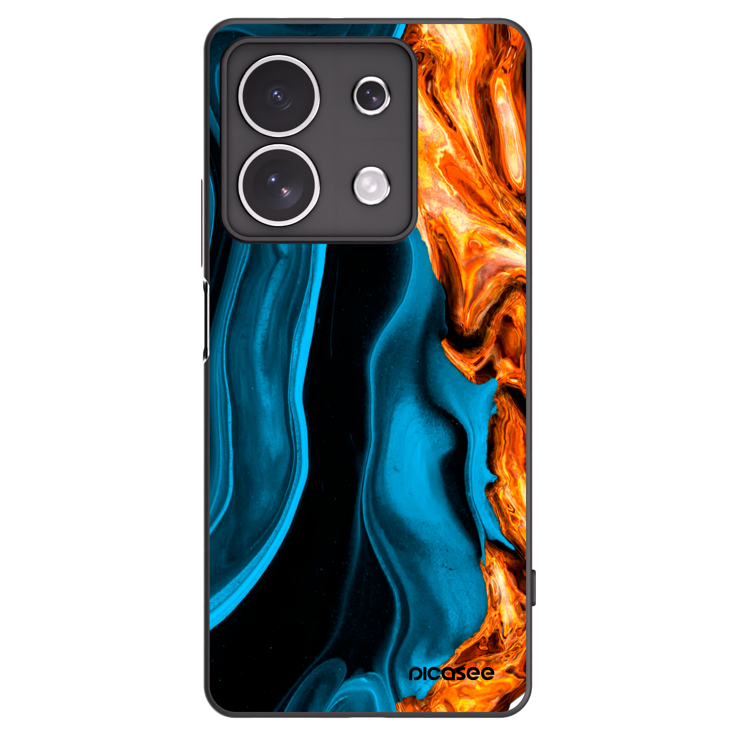 Picasee silikonový černý obal pro Xiaomi Redmi Note 13 4G - Gold blue