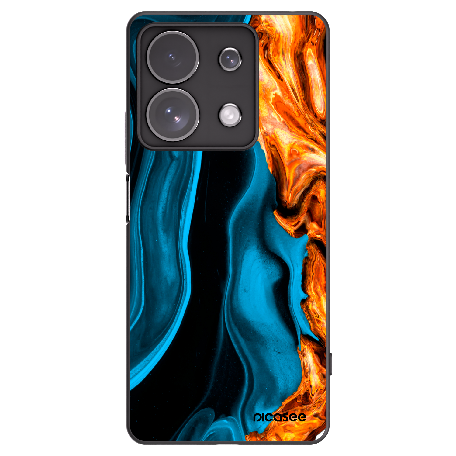Picasee silikonový černý obal pro Xiaomi Redmi Note 13 Pro 4G - Gold blue