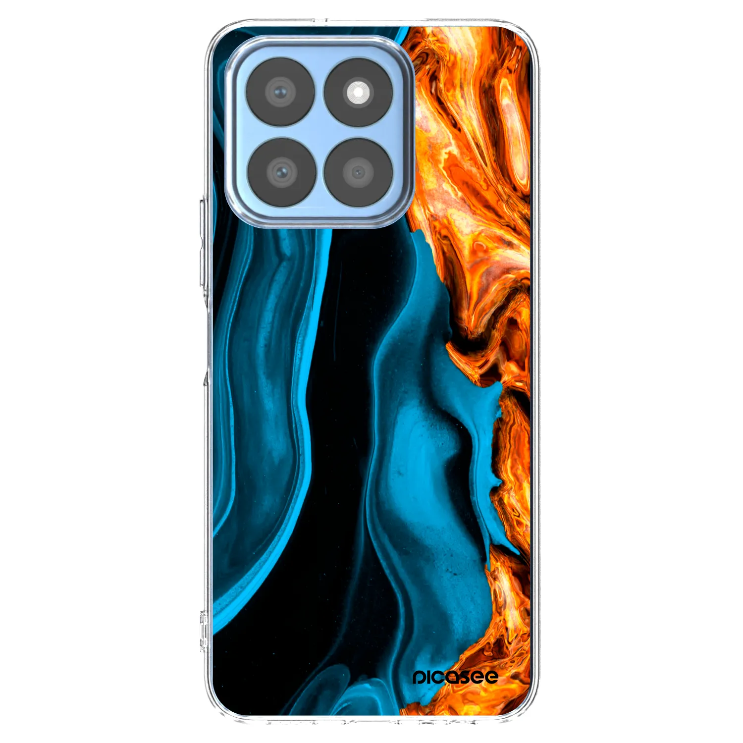 Picasee silikonový průhledný obal pro Honor X8b - Gold blue
