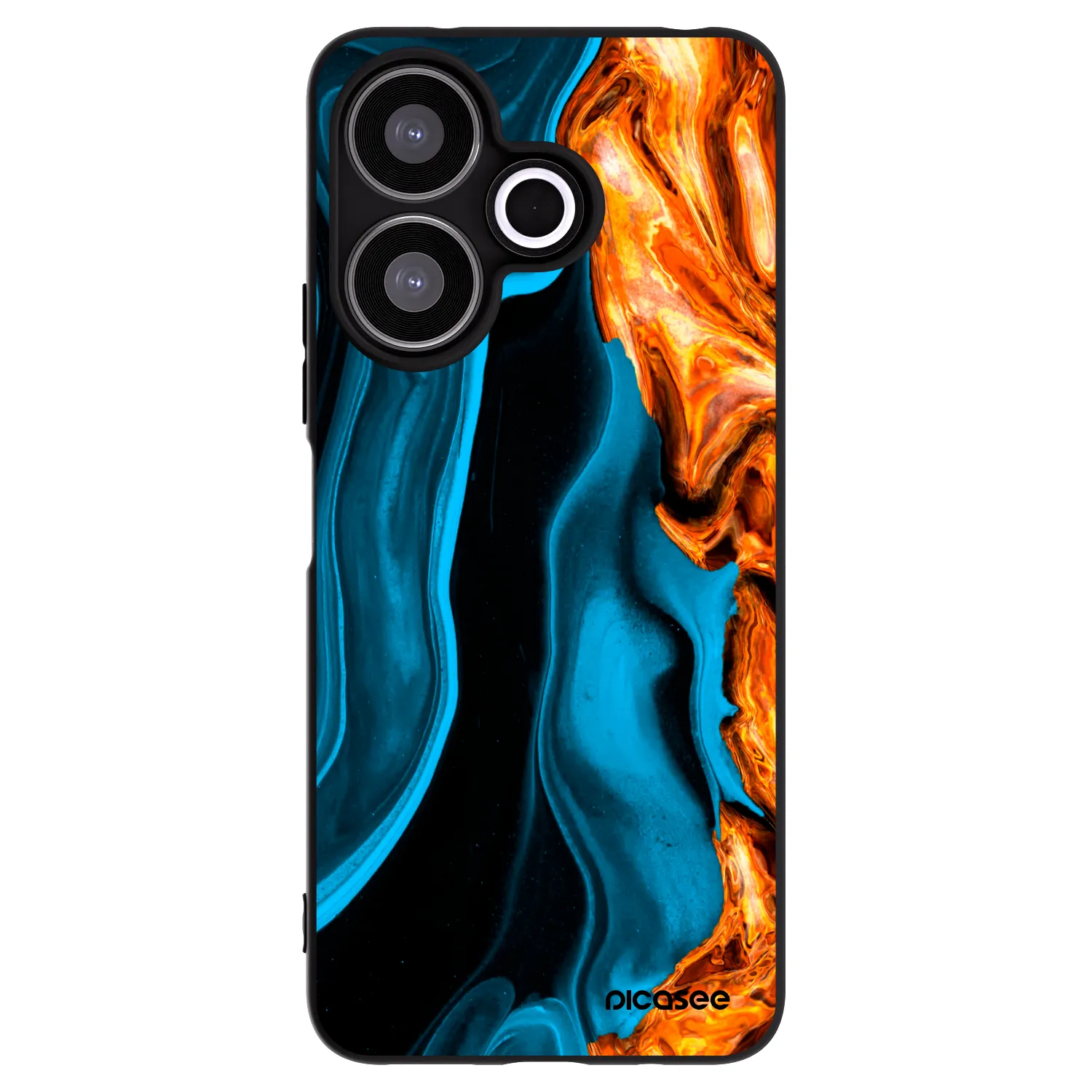 Picasee silikonový černý obal pro Xiaomi Redmi 13 4G - Gold blue