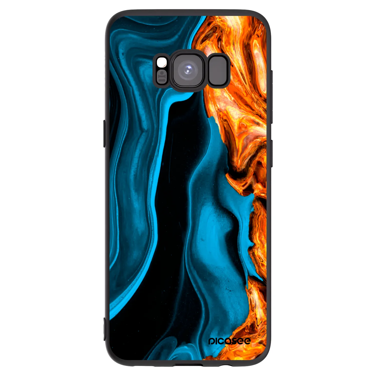 Picasee silikonový černý obal pro Samsung Galaxy S8 G950F - Gold blue