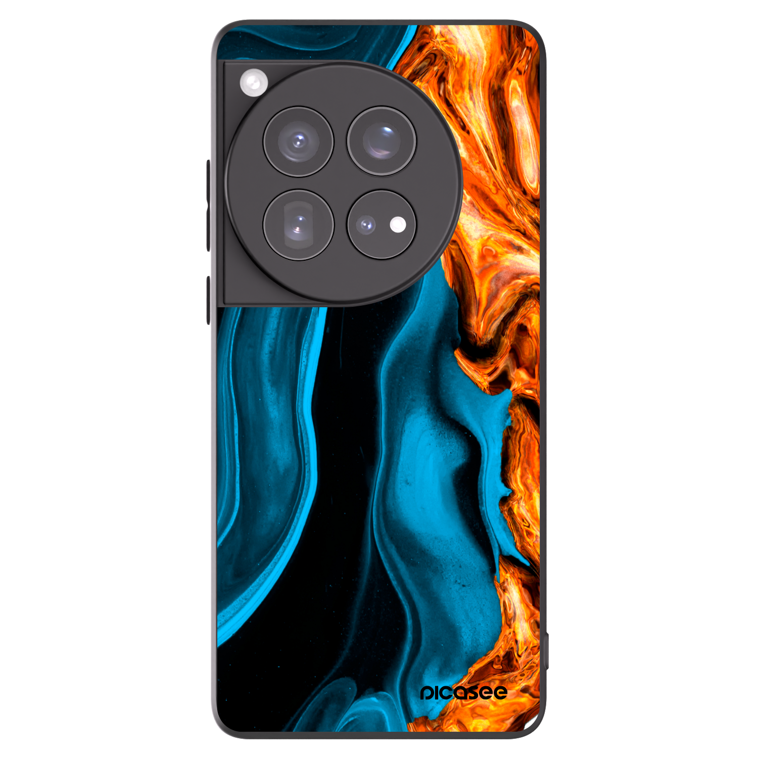 Picasee silikonový černý obal pro OnePlus 12 5G - Gold blue