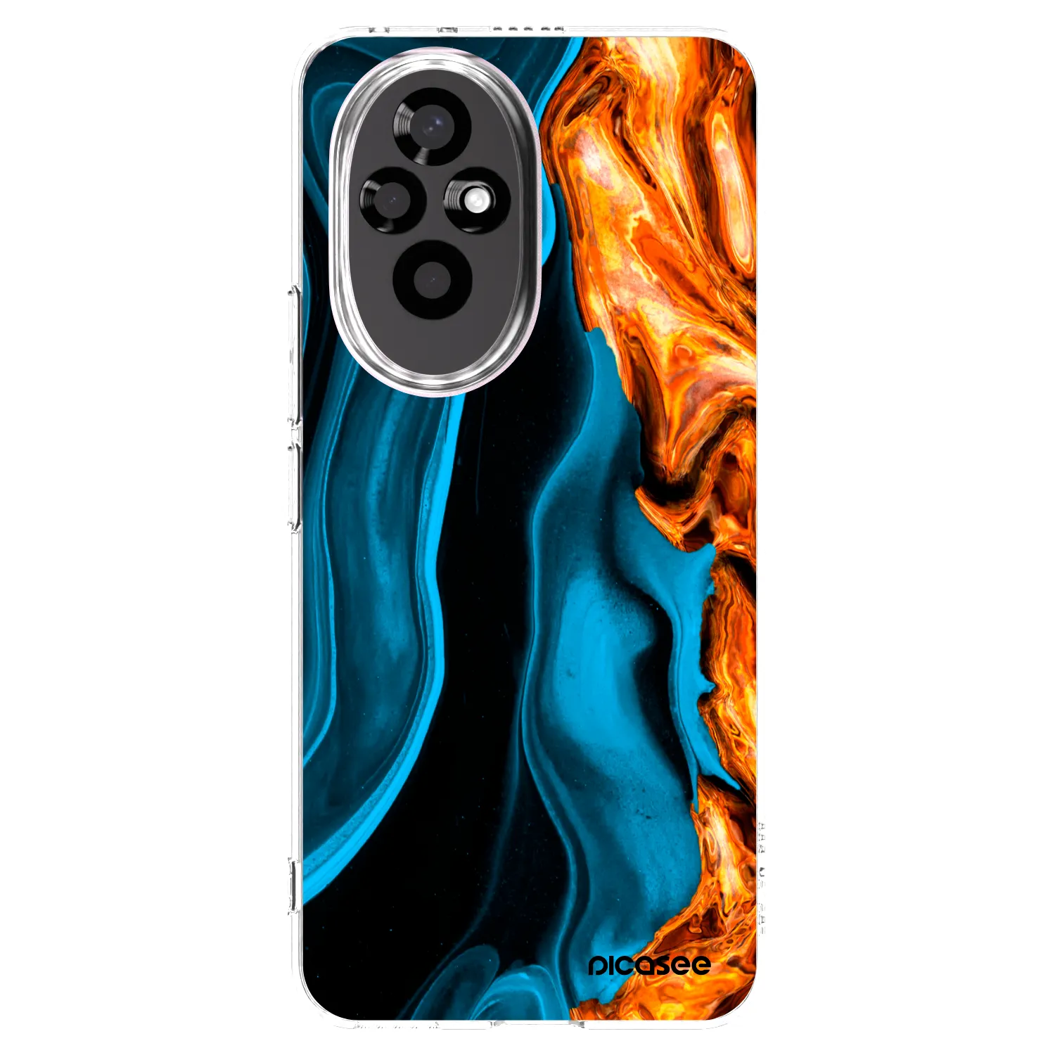 Picasee silikonový průhledný obal pro Honor 200 Pro 5G - Gold blue