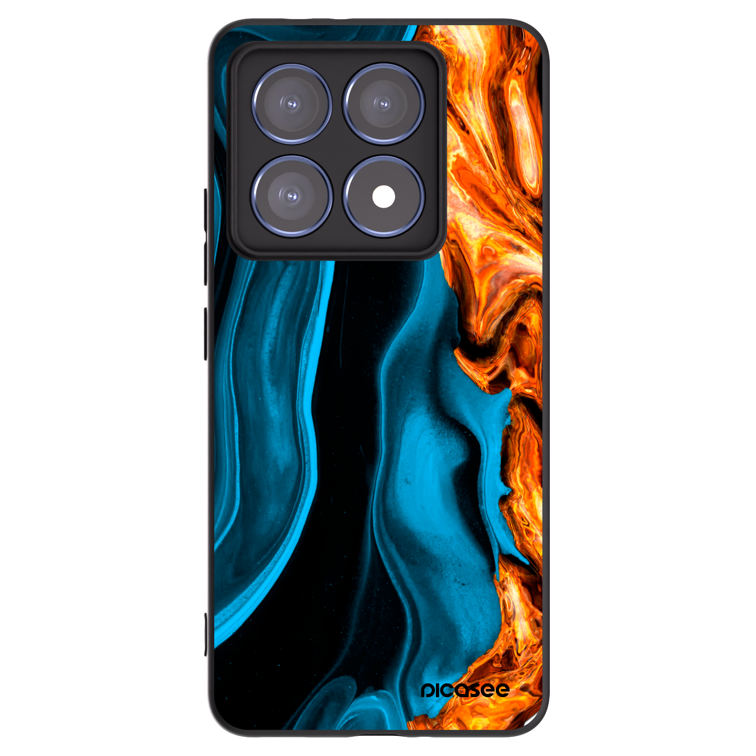 Picasee silikonový černý obal pro Xiaomi 14T Pro - Gold blue