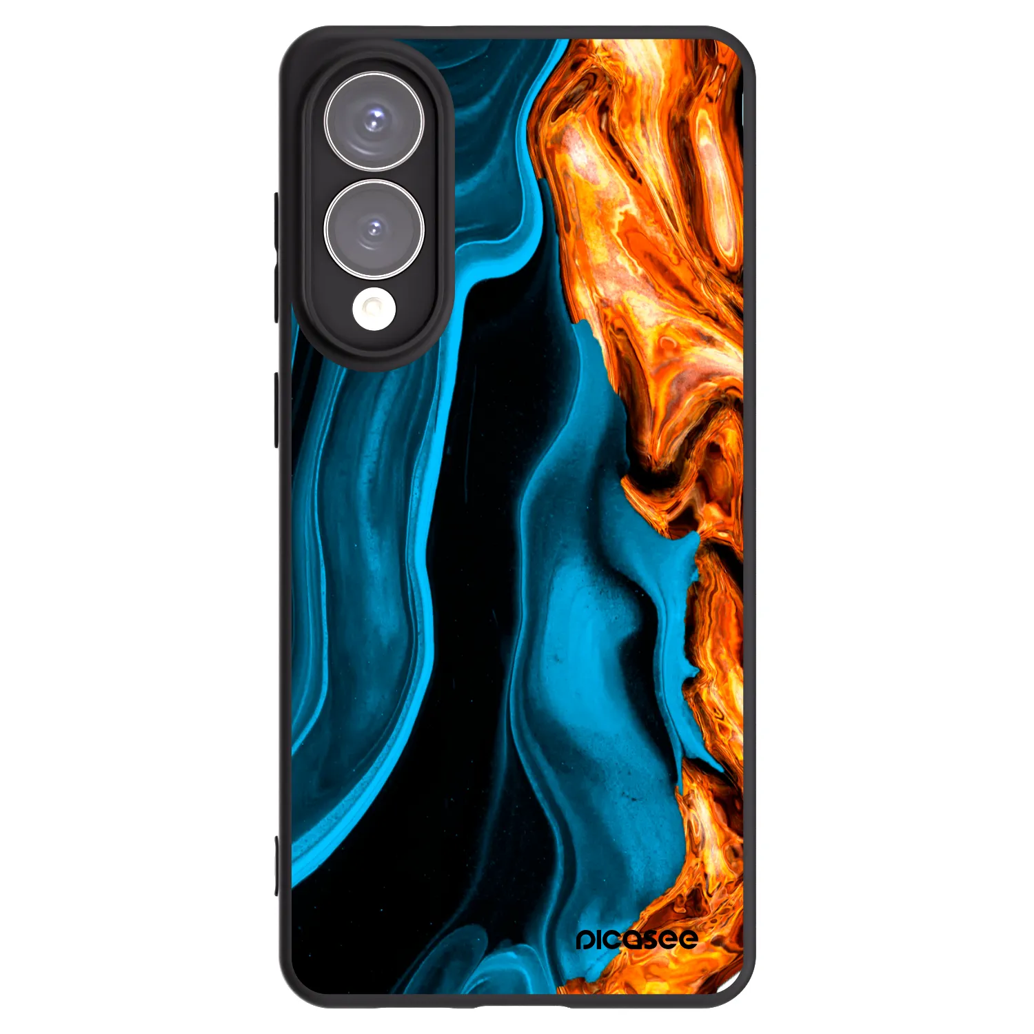 Picasee silikonový černý obal pro Samsung Galaxy S25 Edge 5G - Gold blue